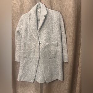 Vince Gray Wool-Blend Coat